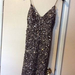 Adrianna Papell sequins strapped dress